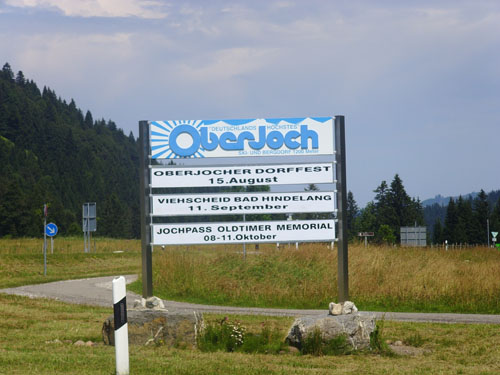 Schild Oberjochpass